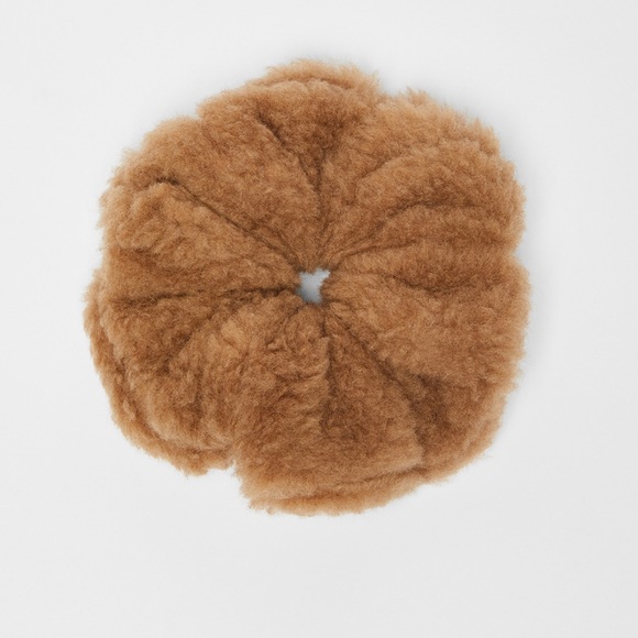 MaxMara label-cut Accessories Camel wool&Silk Blend Scrunchie.Sz: OS Fall/Winter - Picture 1 of 11